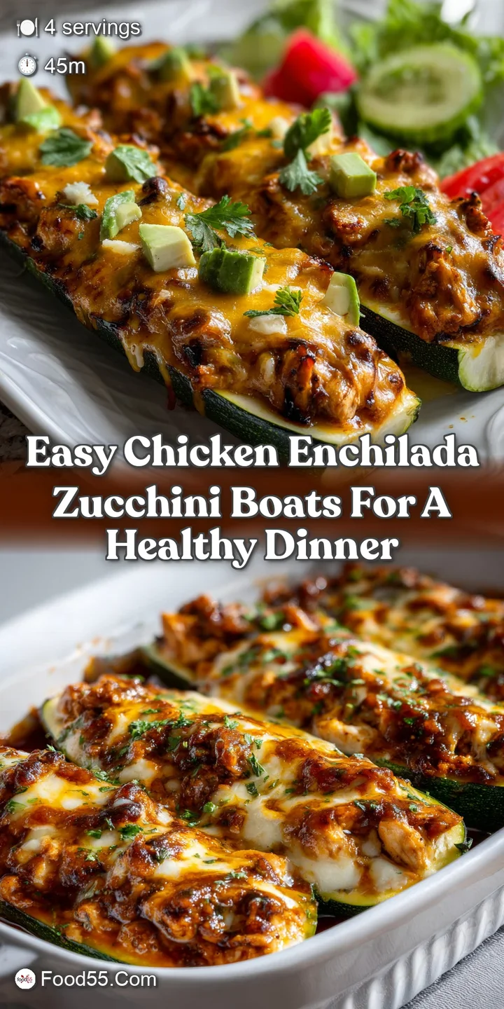 Easy Chicken Enchilada Zucchini Boats for a Healthy Dinner