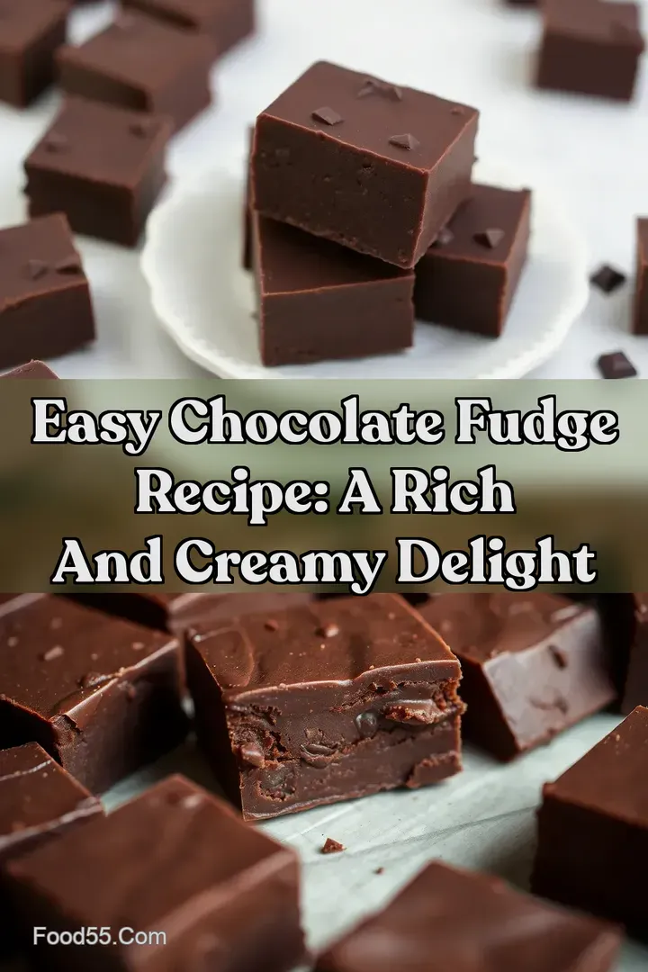 Easy Chocolate Fudge Recipe: A Rich and Creamy Delight : PIN FOR LATER Easy Chocolate Fudge Recipe: A Rich and Creamy Delight