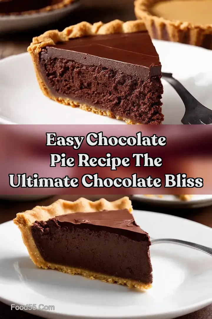 Easy Chocolate Pie Recipe The Ultimate Chocolate Bliss
