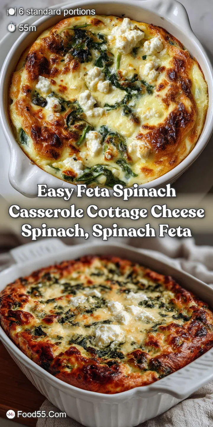 Easy Feta Spinach Casserole Cottage Cheese Spinach Spinach Feta