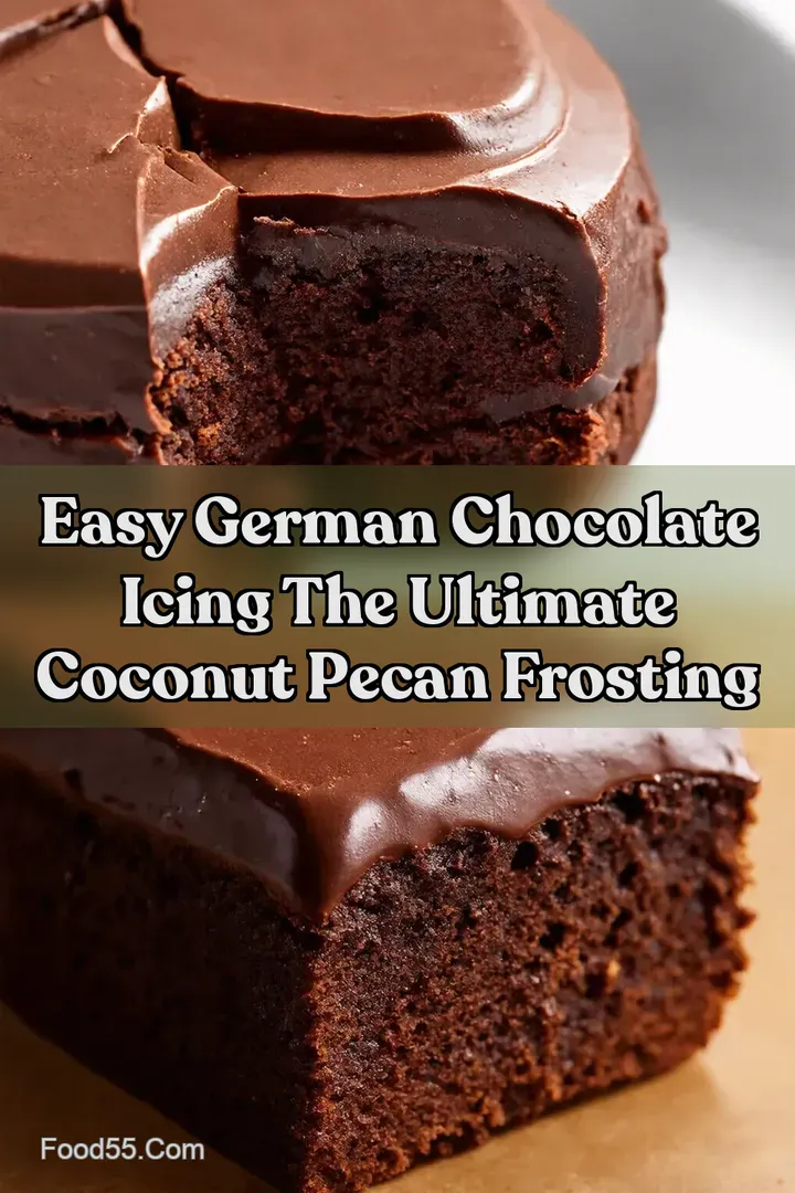Easy German Chocolate Icing The Ultimate Coconut Pecan Frosting : PIN FOR LATER Easy German Chocolate Icing The Ultimate Coconut Pecan Frosting