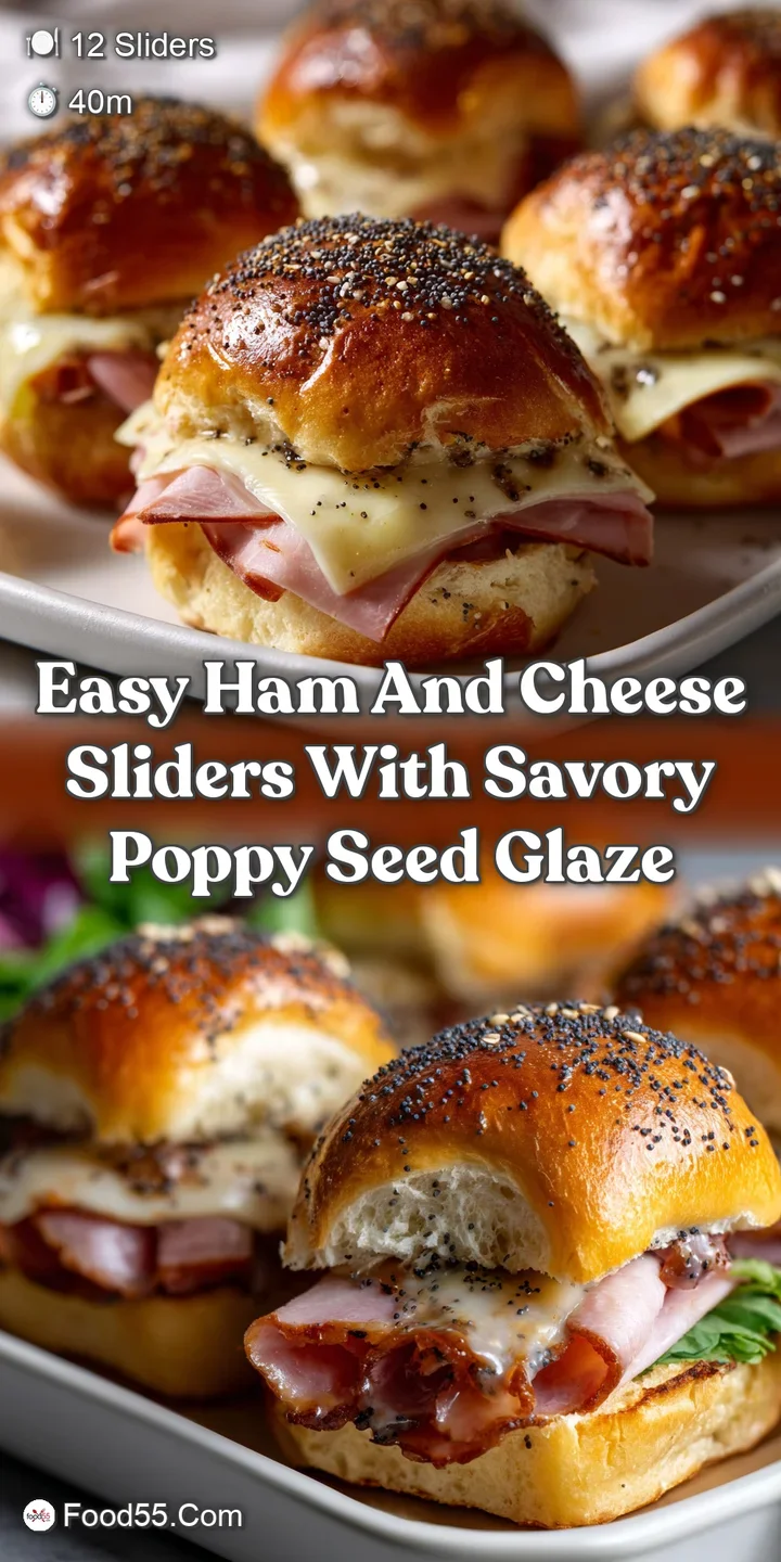 Easy Ham and Cheese Sliders with Savory Poppy Seed Glaze