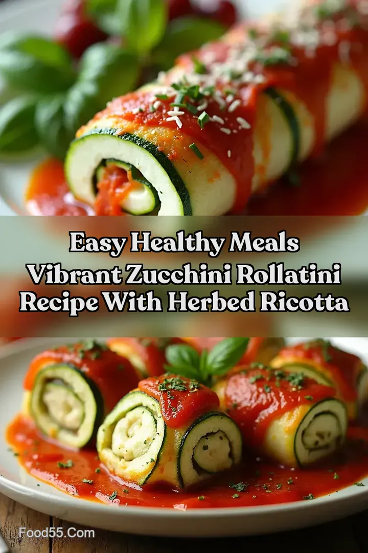 Easy Healthy Meals Vibrant Zucchini Rollatini Recipe With Herbed Ricotta