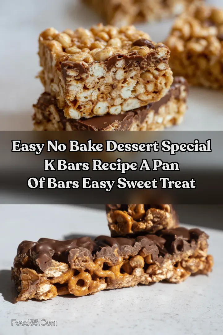 Easy No Bake Dessert Special K Bars Recipe a Pan of Bars Easy Sweet Treat