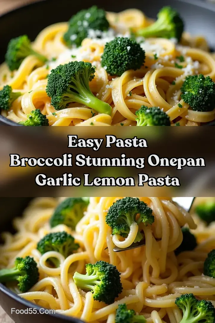 Easy Pasta Broccoli Stunning OnePan Garlic Lemon Pasta