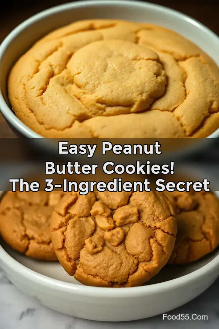 Easy Peanut Butter Cookies! The 3-Ingredient Secret