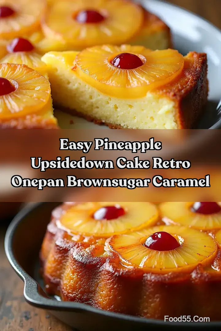 Easy Pineapple UpsideDown Cake Retro OnePan BrownSugar Caramel