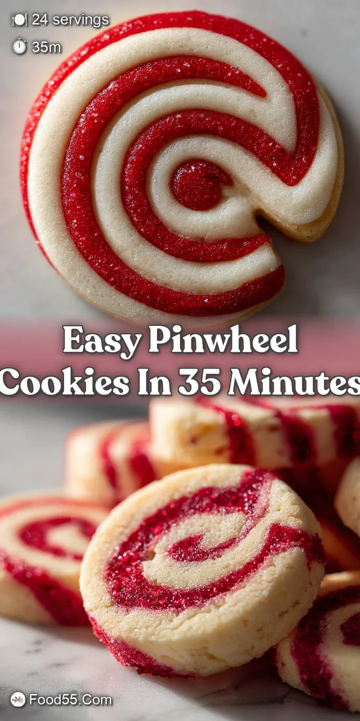 Close-up of a pinwheel cookie revealing layers of buttery dough and brightly colored filling. A tempting, sugary swirl of ...