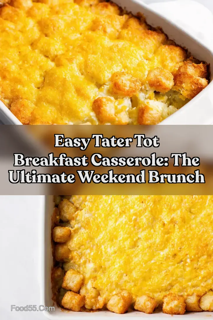 Easy Tater Tot Breakfast Casserole: The Ultimate Weekend Brunch : PIN FOR LATER Easy Tater Tot Breakfast Casserole: The Ultimate Weekend Brunch