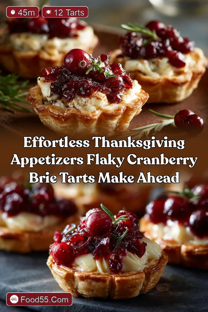 Effortless Thanksgiving Appetizers Flaky Cranberry Brie Tarts Make Ahead