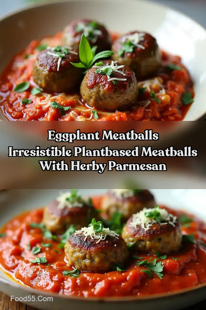 Eggplant Meatballs Irresistible PlantBased Meatballs with Herby Parmesan