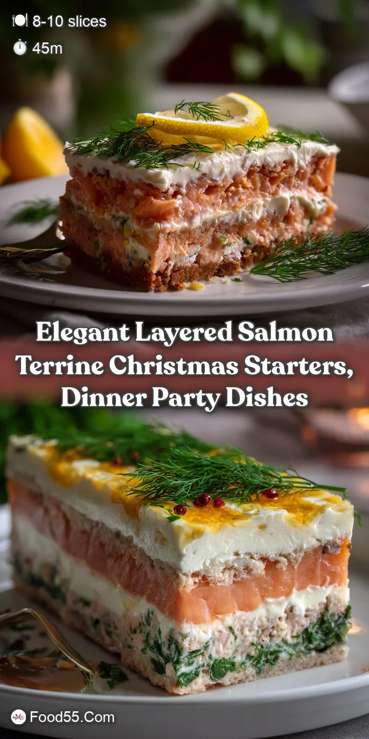 Elegant Layered Salmon Terrine Christmas Starters Dinner Party Dishes