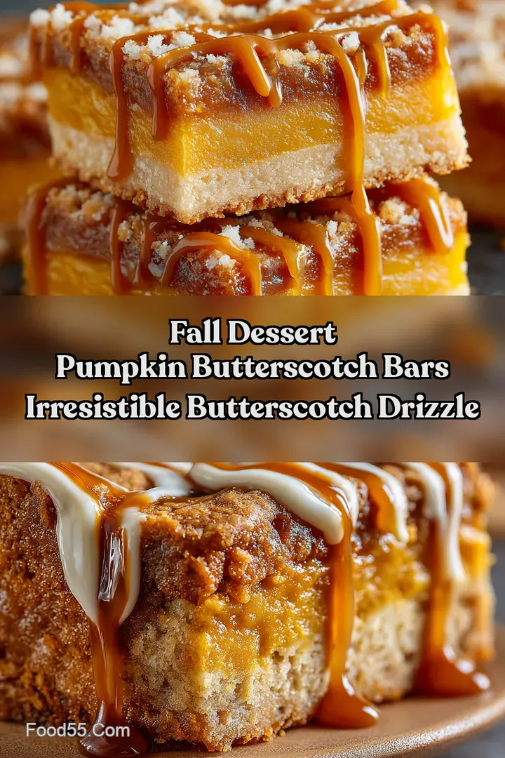Fall Dessert Pumpkin Butterscotch Bars Irresistible Butterscotch Drizzle
