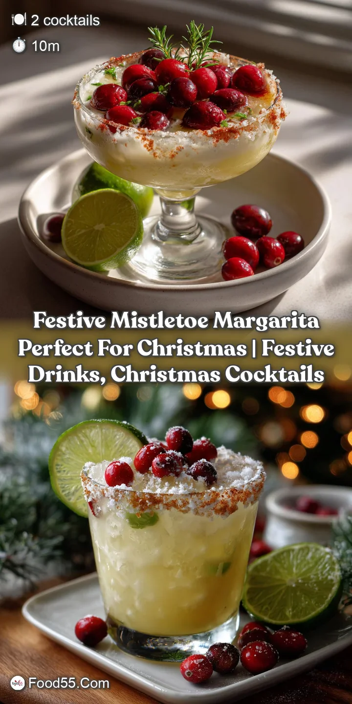 Festive Mistletoe Margarita Perfect for Christmas | Festive Drinks Christmas Cocktails