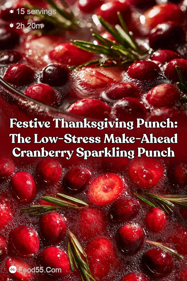 Festive Thanksgiving Punch: The Low-Stress Make-Ahead Cranberry Sparkling Punch