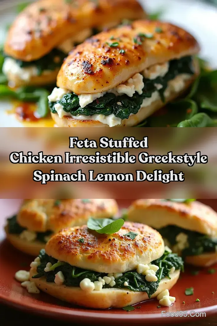 Feta Stuffed Chicken Irresistible GreekStyle Spinach Lemon Delight
