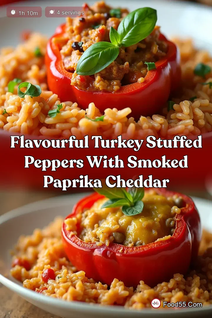 Flavourful Turkey Stuffed Peppers with Smoked Paprika Cheddar