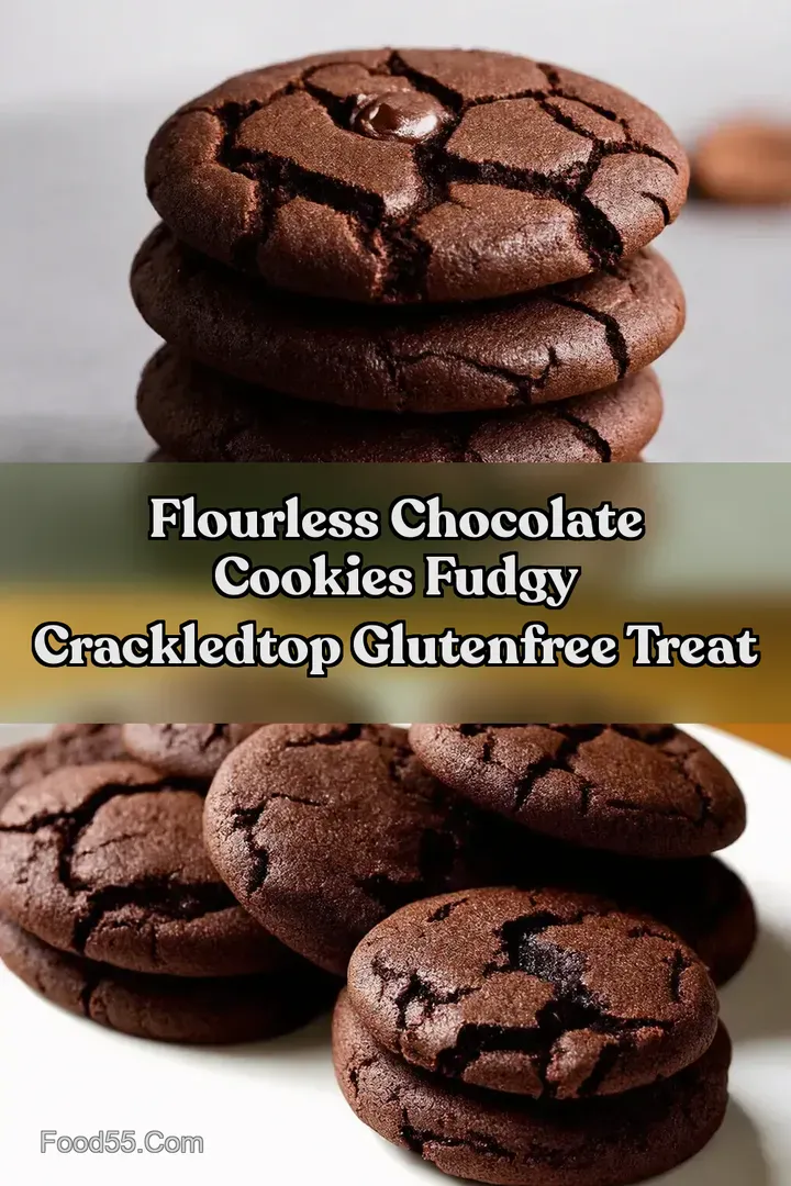 Flourless Chocolate Cookies Fudgy CrackledTop GlutenFree Treat