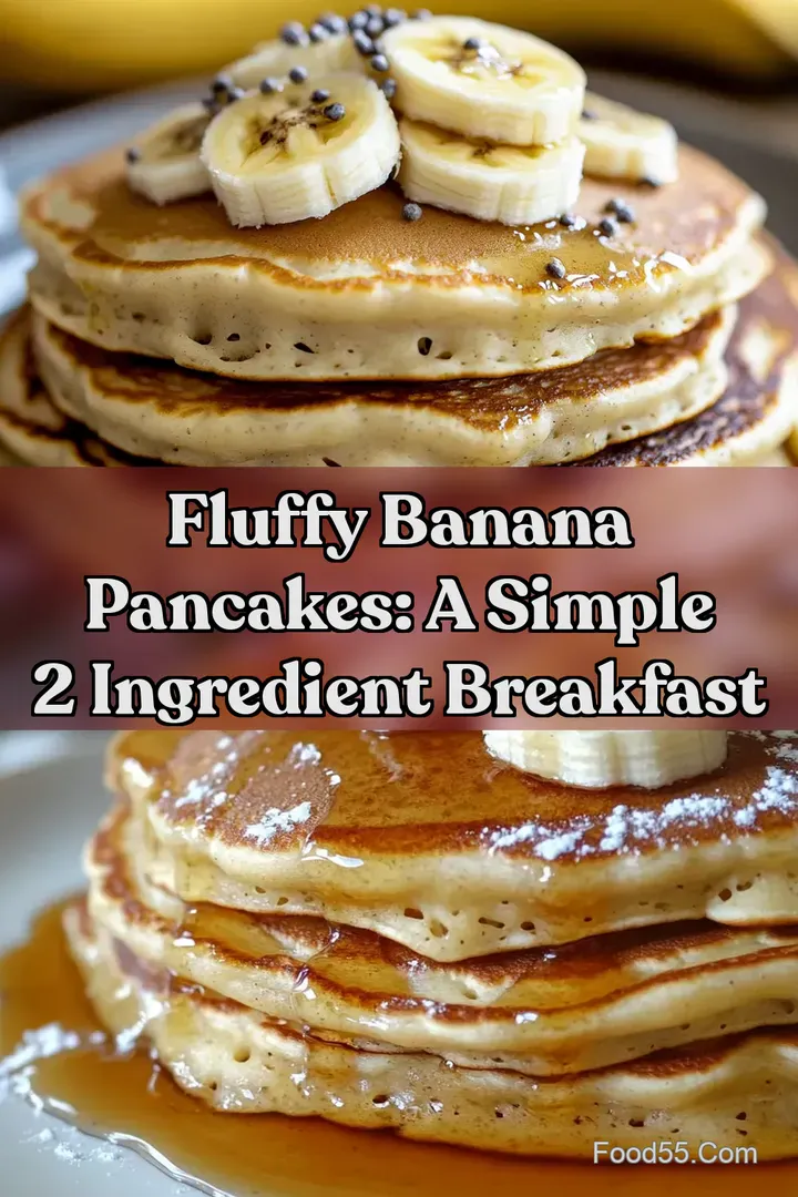 Fluffy Banana Pancakes: A Simple 2 Ingredient Breakfast : PIN FOR LATER Fluffy Banana Pancakes: A Simple 2 Ingredient Breakfast