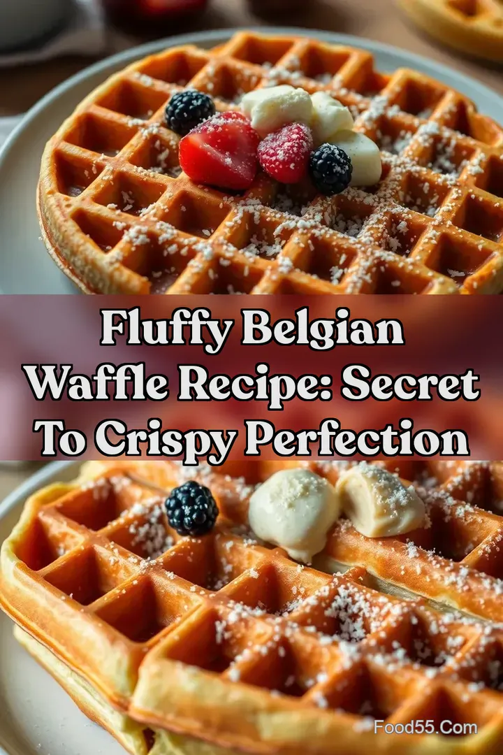 Fluffy Belgian Waffle Recipe: Secret to Crispy Perfection : PIN FOR LATER Fluffy Belgian Waffle Recipe: Secret to Crispy Perfection