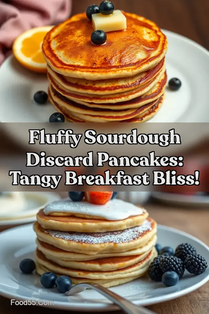 Fluffy Sourdough Discard Pancakes: Tangy Breakfast Bliss! : PIN FOR LATER Fluffy Sourdough Discard Pancakes: Tangy Breakfast Bliss!