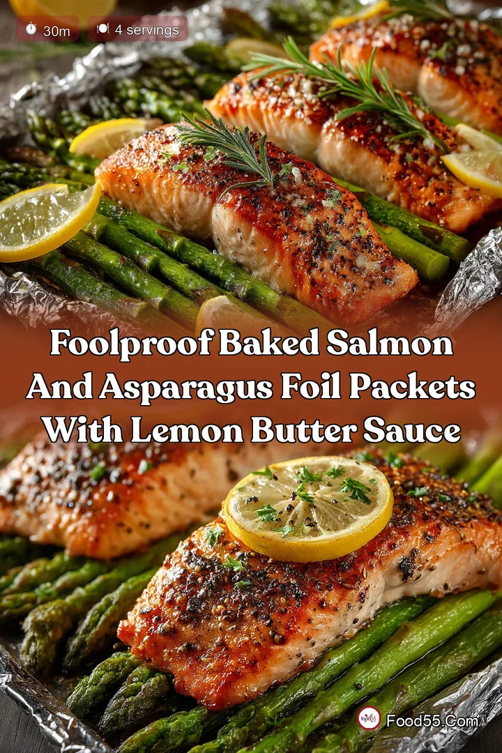 Foolproof Baked Salmon and Asparagus Foil Packets with Lemon Butter Sauce