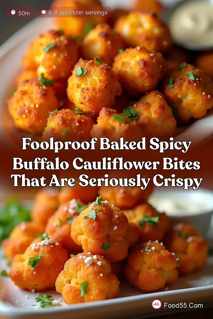 Foolproof Baked Spicy Buffalo Cauliflower Bites That Are Seriously Crispy