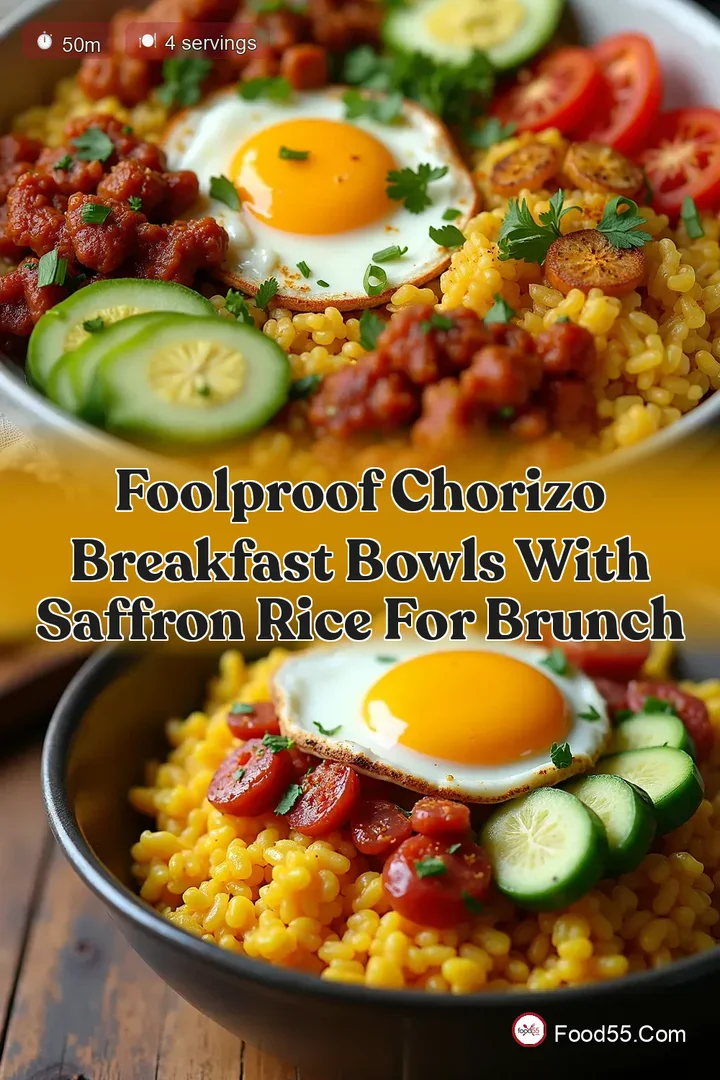 Foolproof Chorizo Breakfast Bowls with Saffron Rice for Brunch