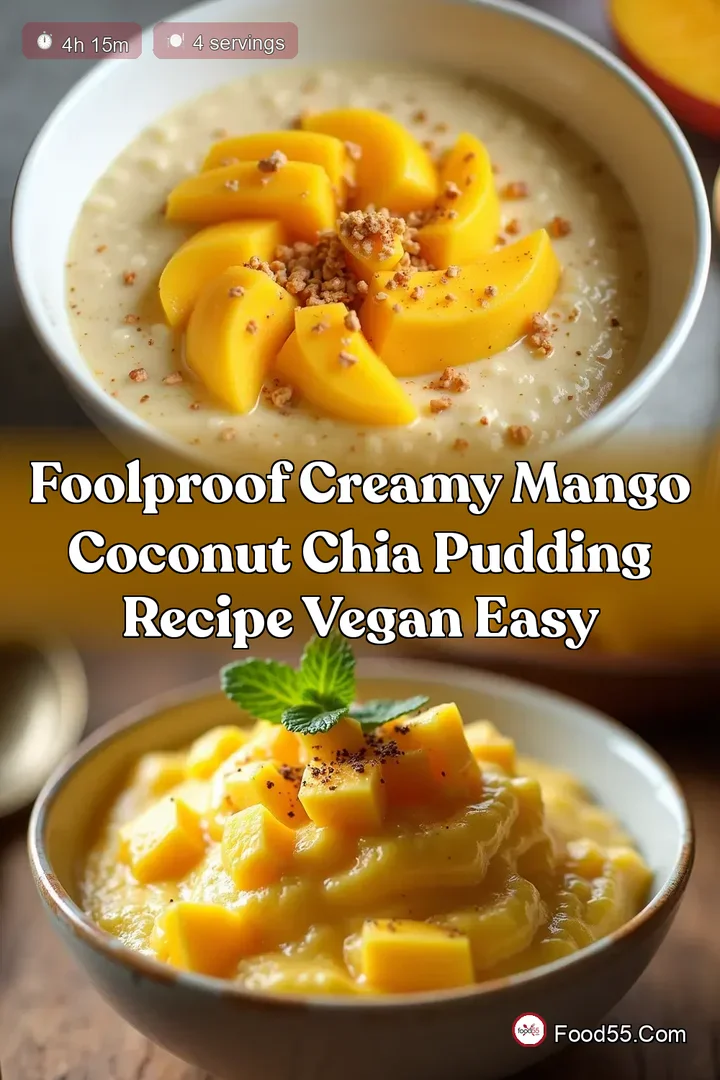 Foolproof Creamy Mango Coconut Chia Pudding Recipe Vegan Easy