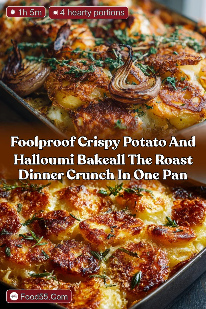 Foolproof Crispy Potato and Halloumi BakeAll the Roast Dinner Crunch in One Pan