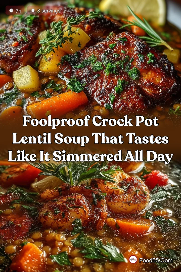 Foolproof Crock Pot Lentil Soup That Tastes Like It Simmered All Day