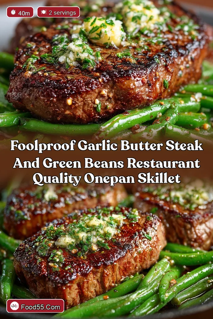 Foolproof Garlic Butter Steak and Green Beans Restaurant Quality OnePan Skillet