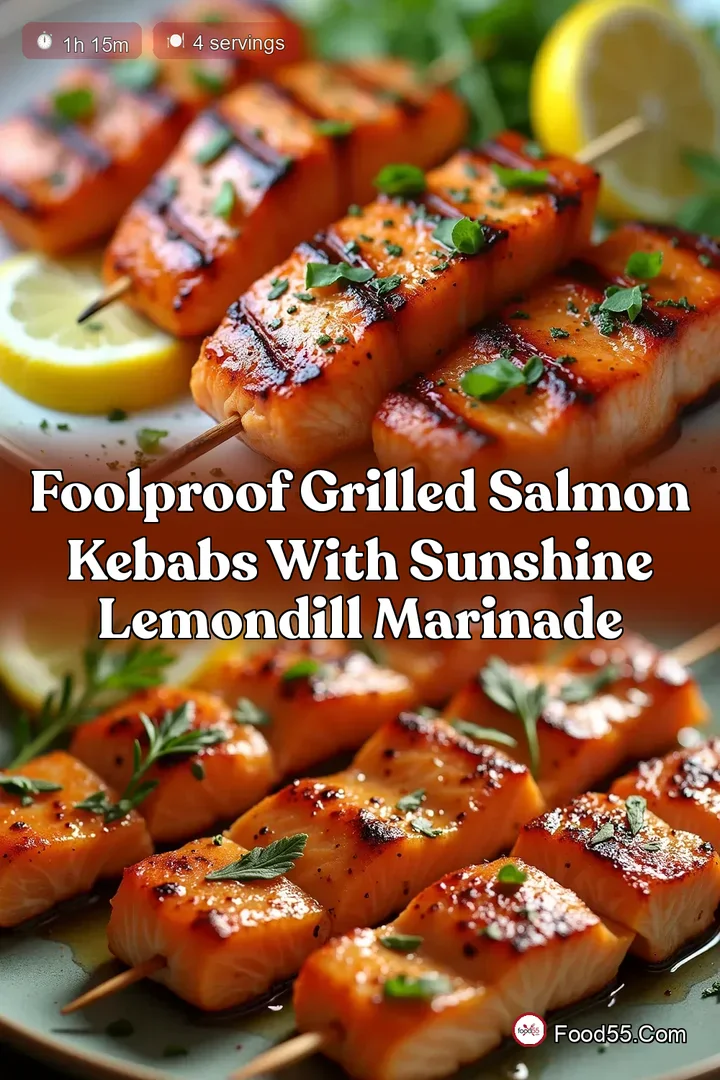 Foolproof Grilled Salmon Kebabs with Sunshine LemonDill Marinade