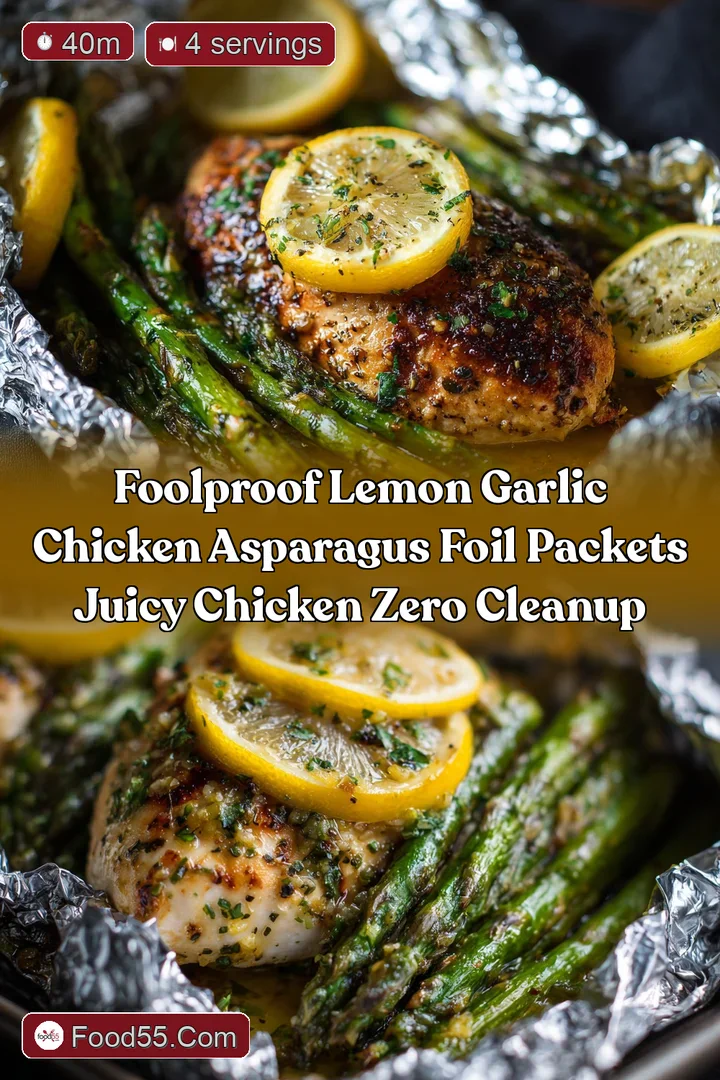 Foolproof Lemon Garlic Chicken Asparagus Foil Packets Juicy Chicken Zero Cleanup