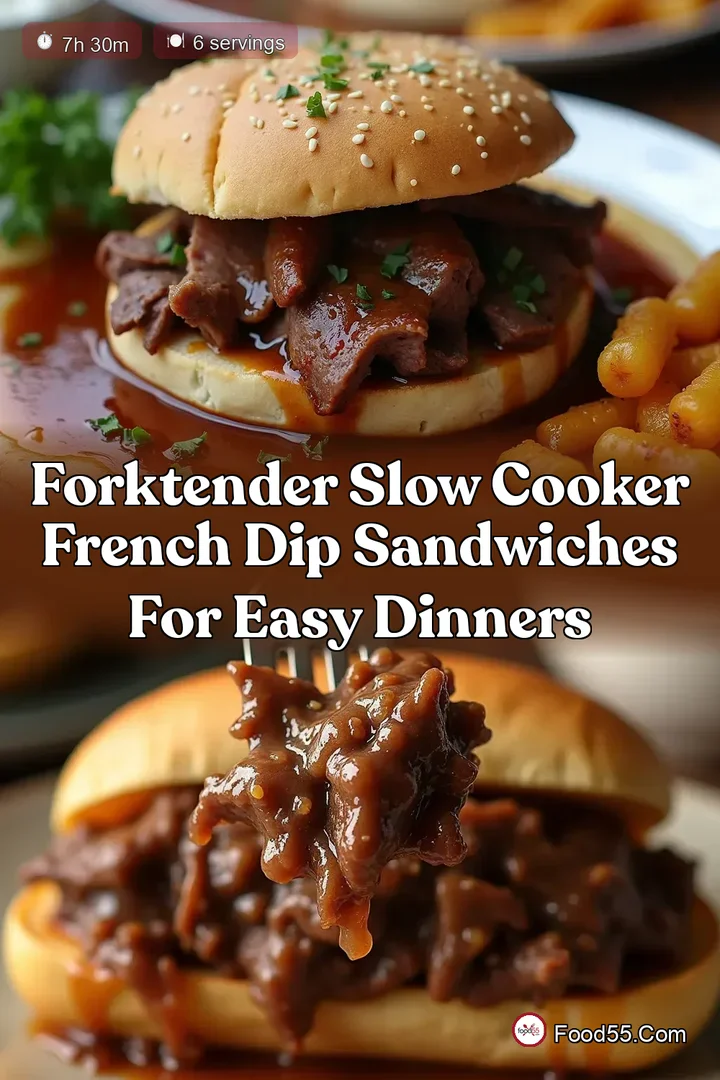 ForkTender Slow Cooker French Dip Sandwiches for Easy Dinners