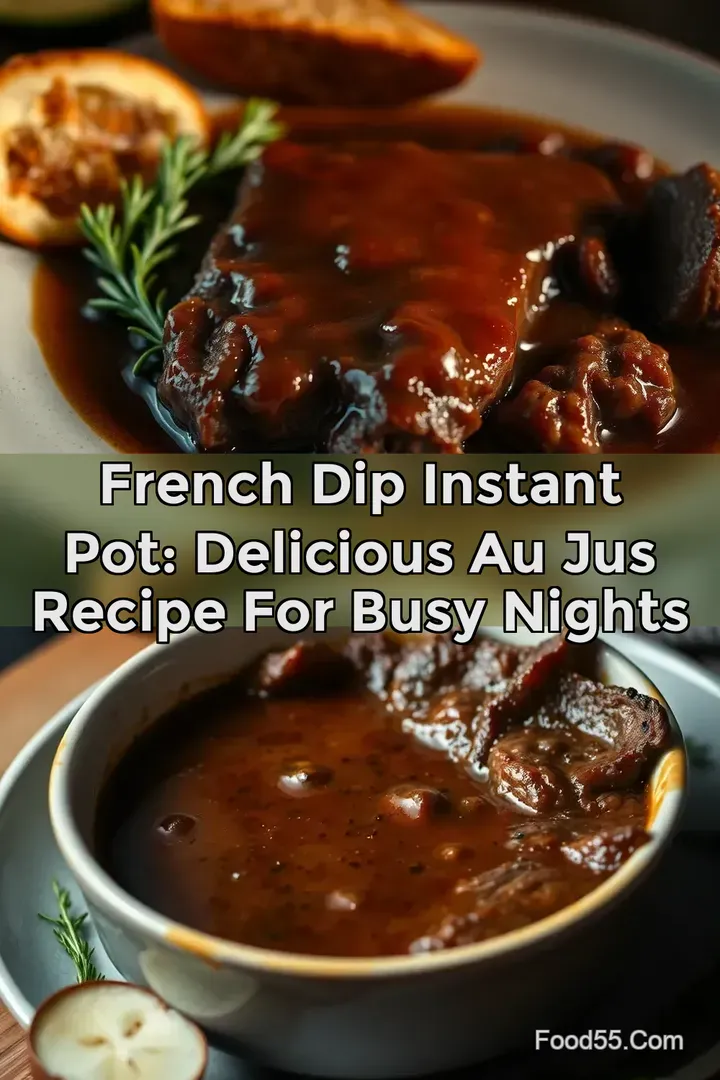 French Dip Instant Pot: Delicious au Jus Recipe for Busy Nights : PIN FOR LATER French Dip Instant Pot: Delicious au Jus Recipe for Busy Nights