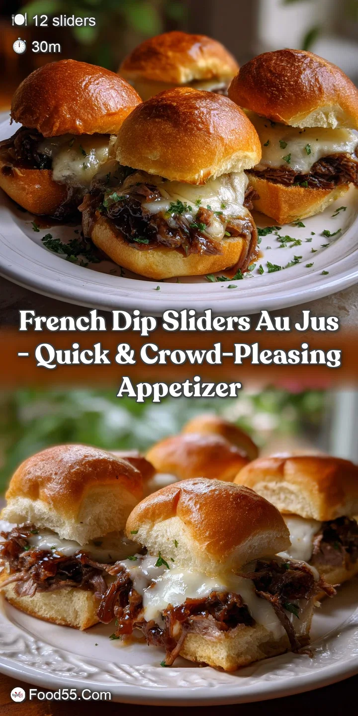 Close-up view of a slider, revealing layers of tender roast beef and melted cheese. Warm, inviting colors, with the savory...
