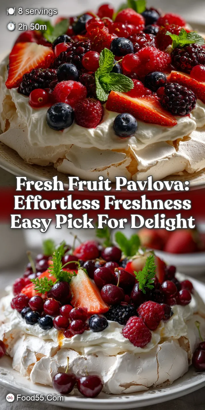 Fresh Fruit Pavlova: Effortless Freshness Easy Pick for Delight