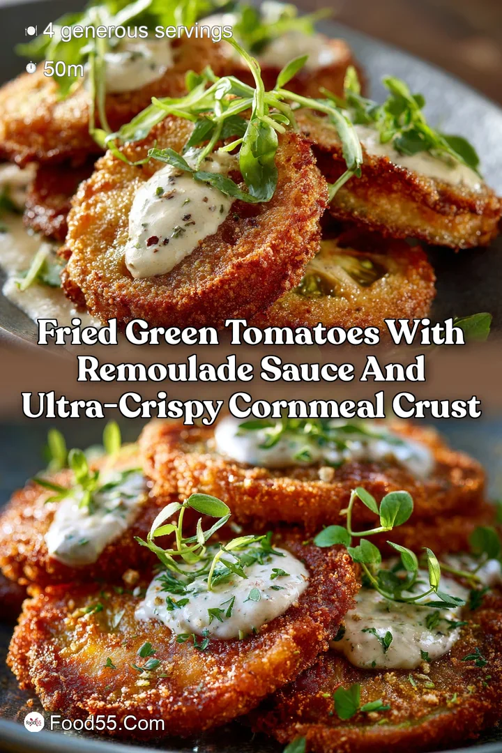 Fried Green Tomatoes with Remoulade Sauce and Ultra-Crispy Cornmeal Crust