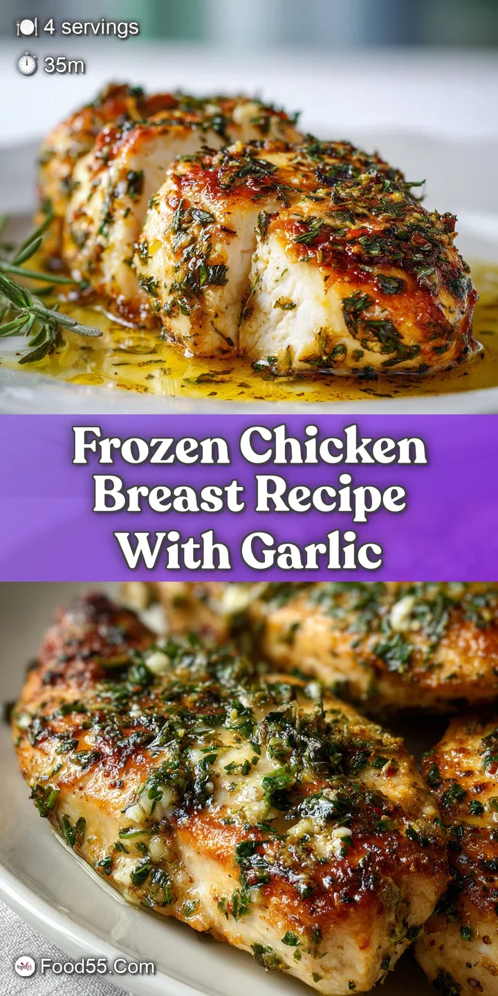 Close-up of a glistening, golden-brown chicken breast; garlic and herb infused surface with visible, mouthwatering texture...