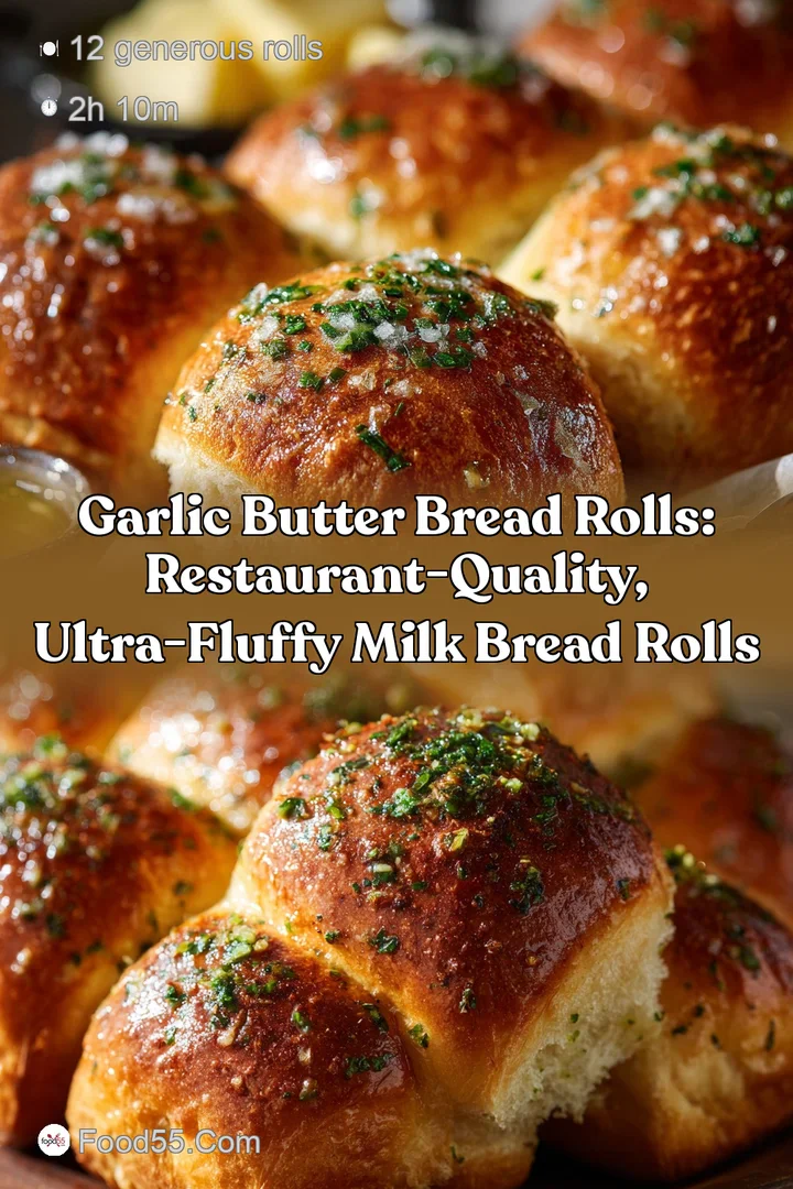Garlic Butter Bread Rolls: Restaurant-Quality Ultra-Fluffy Milk Bread Rolls