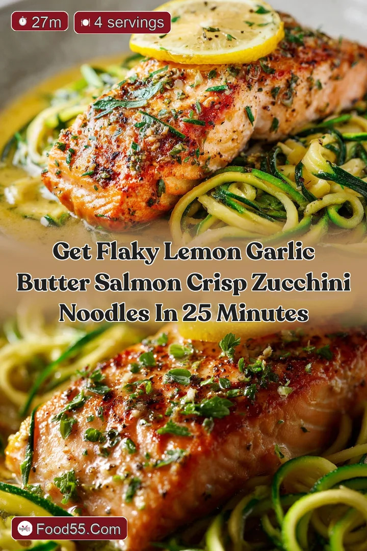 Get Flaky Lemon Garlic Butter Salmon Crisp Zucchini Noodles in 25 Minutes