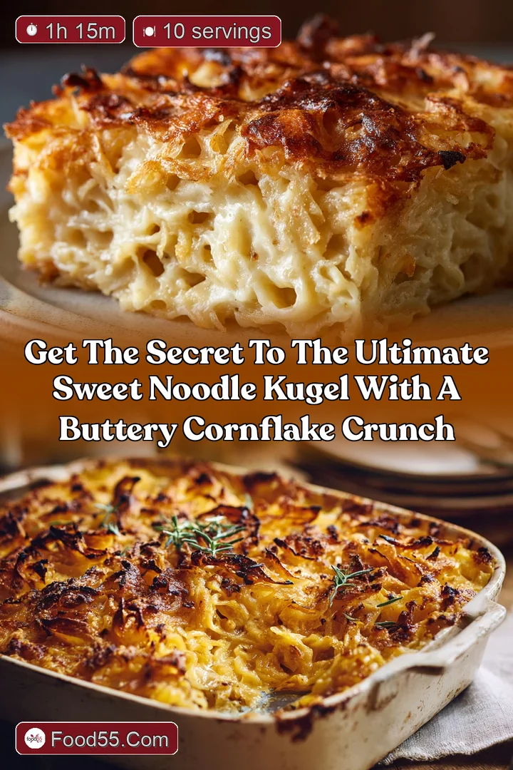 Get the secret to the ultimate Sweet Noodle Kugel with a buttery cornflake crunch