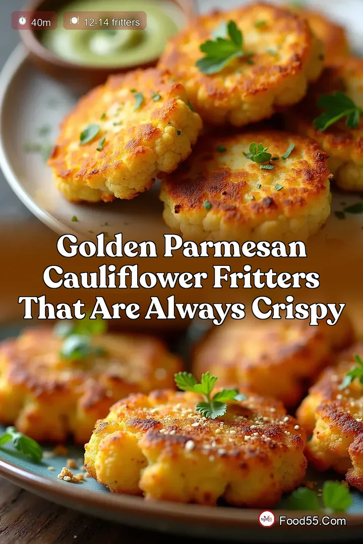 Golden Parmesan Cauliflower Fritters That Are Always Crispy