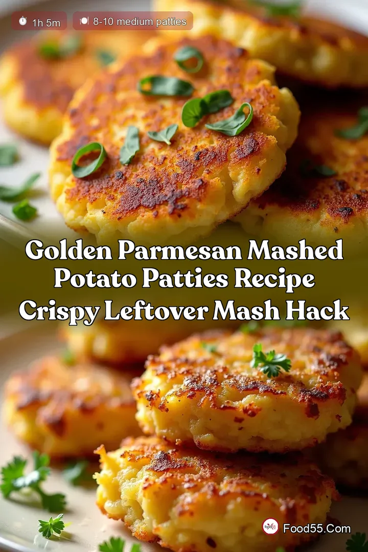 Golden Parmesan Mashed Potato Patties Recipe Crispy Leftover Mash Hack