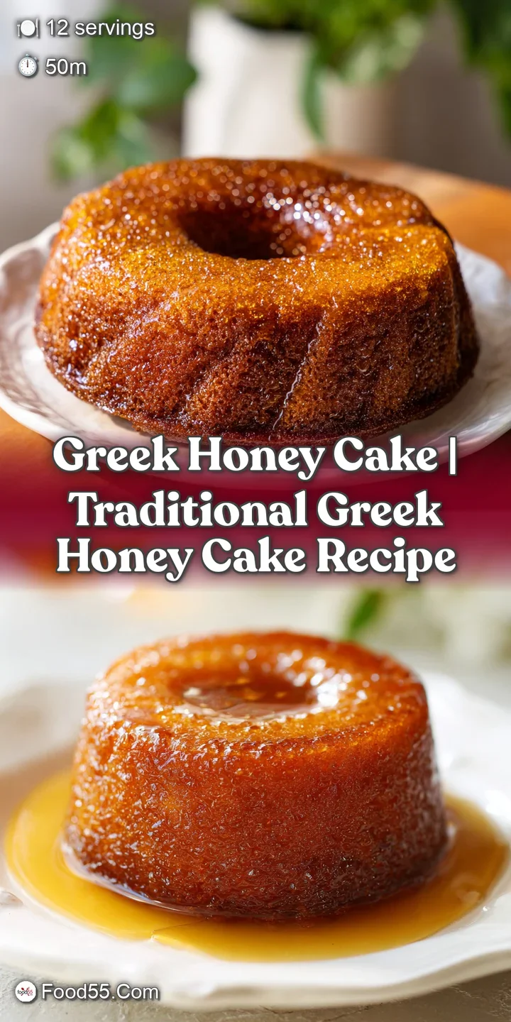 Close-up of porous, golden sponge cake soaked in clear honey syrup with a sprinkle of cinnamon and crushed walnuts