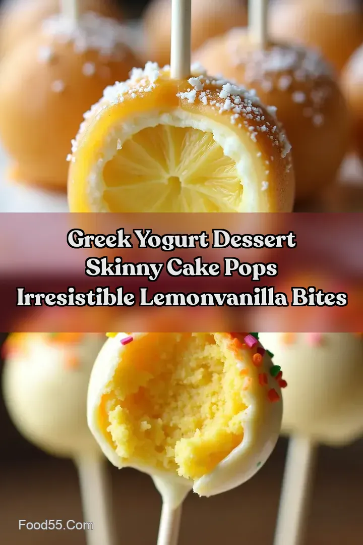 Greek Yogurt Dessert Skinny Cake Pops Irresistible LemonVanilla Bites