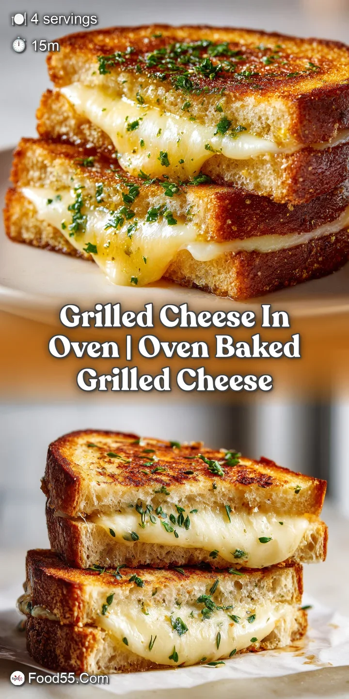 Close-up of a golden, crispy grilled cheese sandwich showcasing gooey, melted cheese stretching between the toasted bread ...