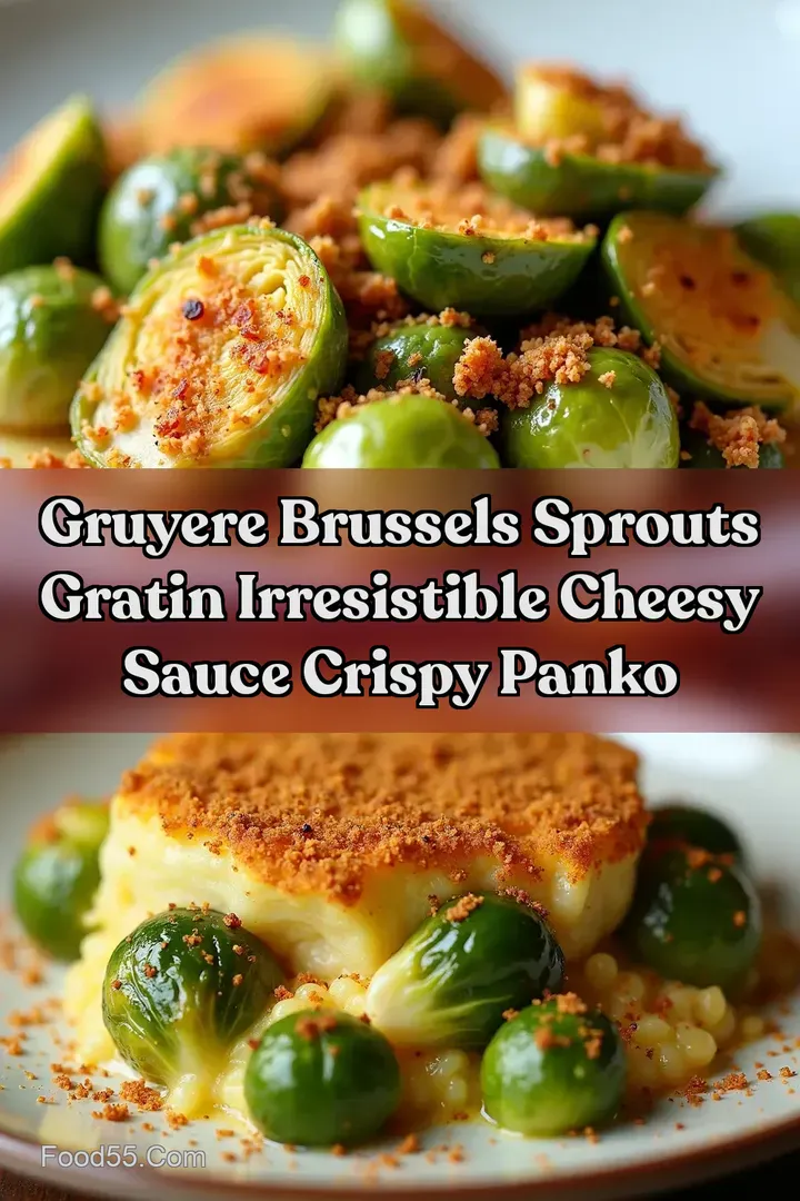 Gruyere Brussels Sprouts Gratin Irresistible Cheesy Sauce Crispy Panko