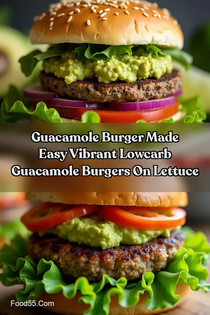 Guacamole Burger Made Easy Vibrant LowCarb Guacamole Burgers on Lettuce